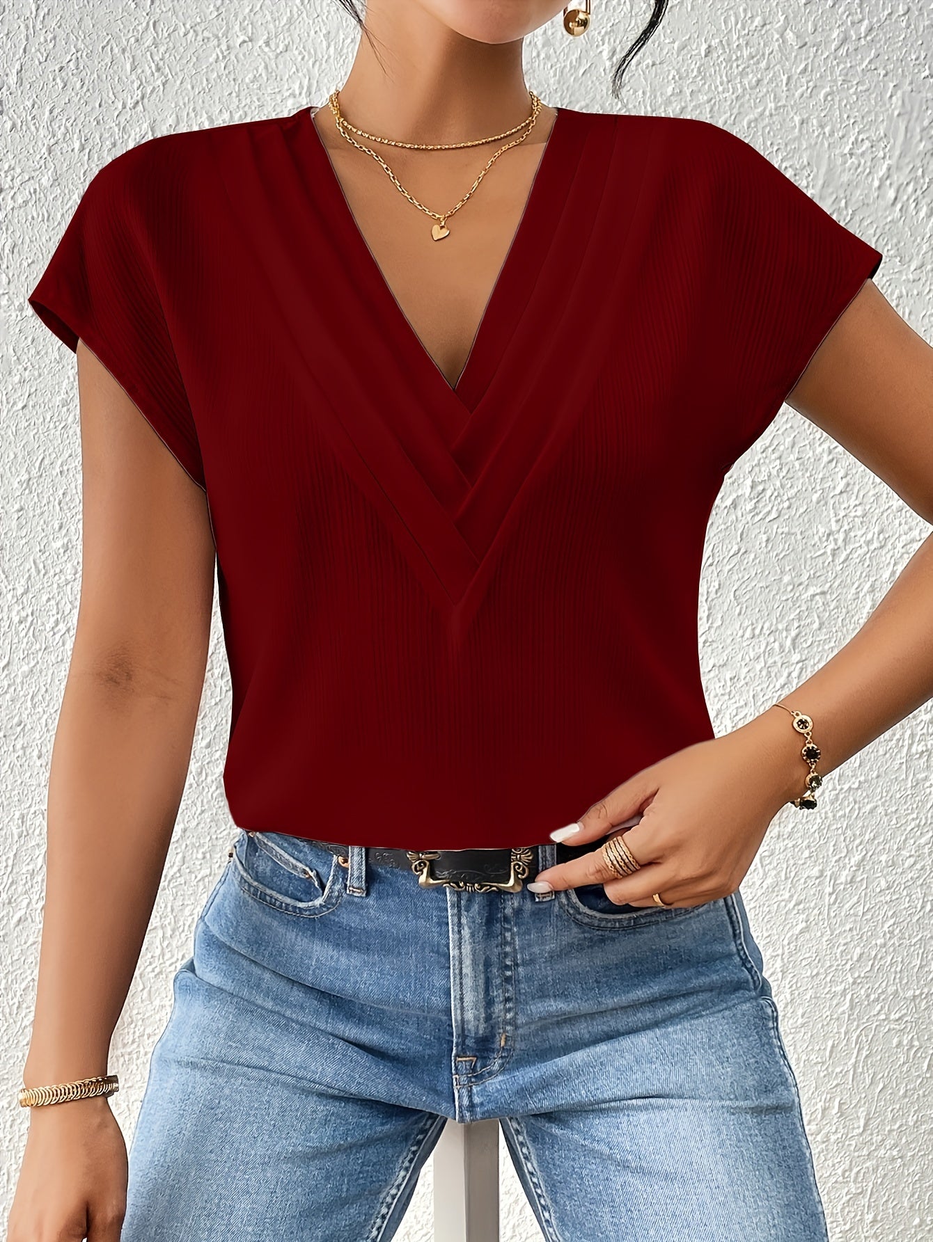 Sophia - V-Ausschnitt-Bluse