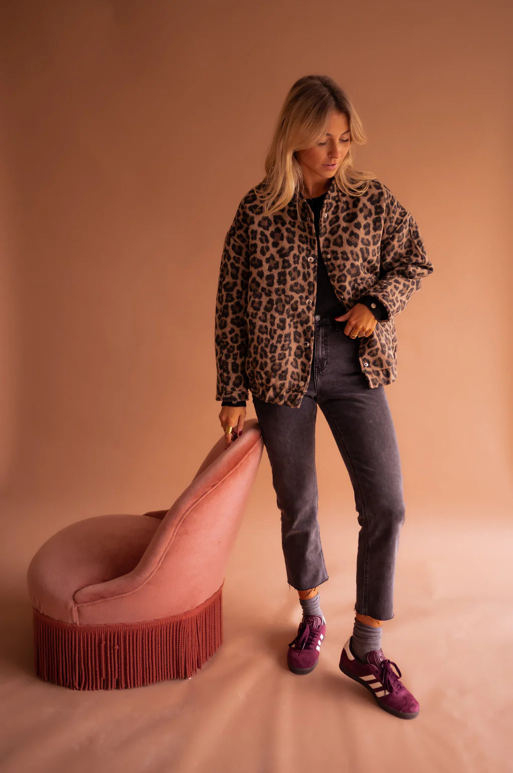Leona – Leopard Bomberjacke