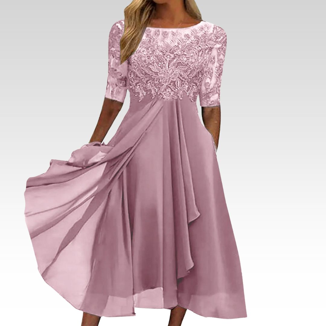 Margherita – Fließendes Midikleid mit Blumenmuster