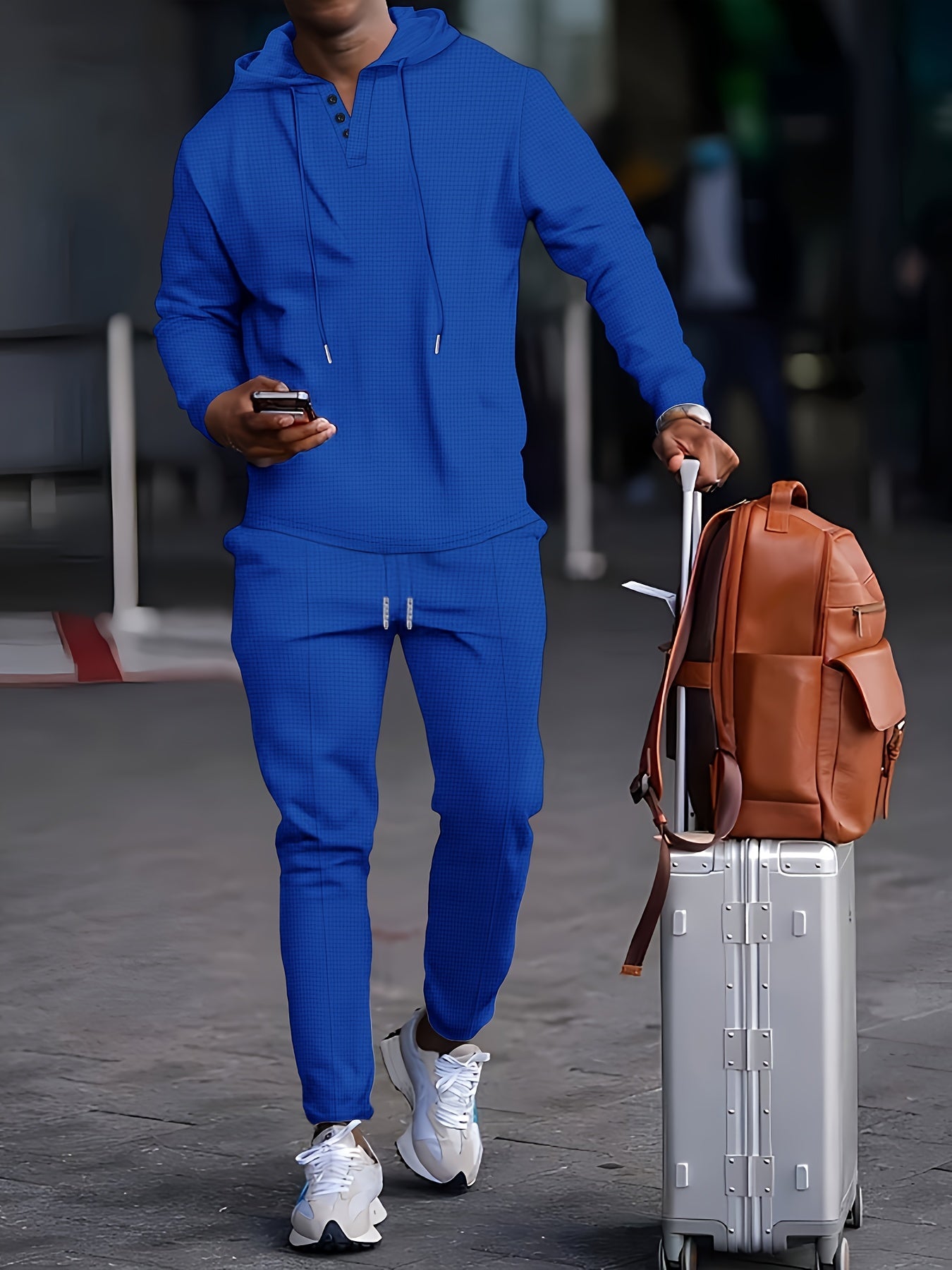 Mason - Waffelstrick-Hoodie & Jogger-Set