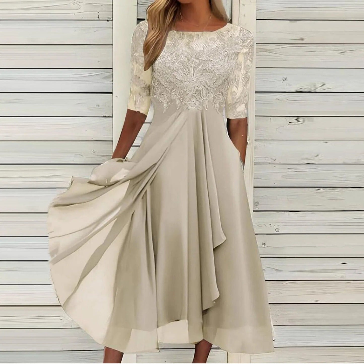 Margherita – Fließendes Midikleid mit Blumenmuster
