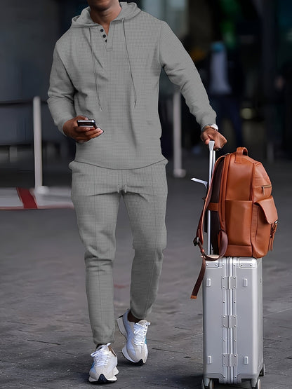 Mason - Waffelstrick-Hoodie & Jogger-Set