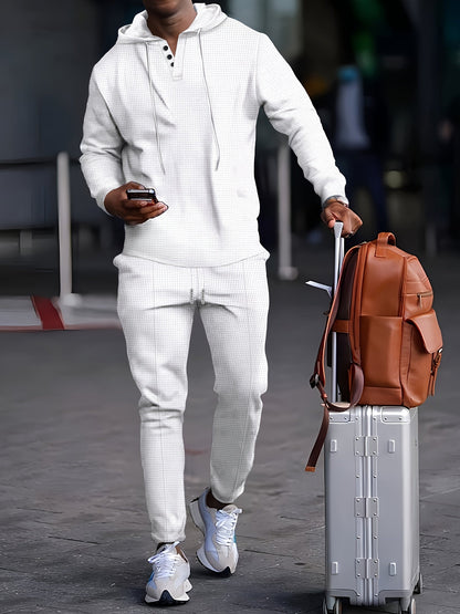Mason - Waffelstrick-Hoodie & Jogger-Set