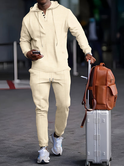 Mason - Waffelstrick-Hoodie & Jogger-Set