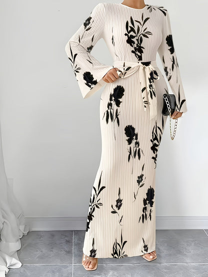Diana – Geknöpftes Maxi-Kleid mit Gürtel